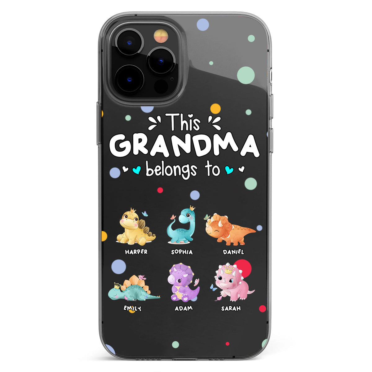 Cette coque de téléphone transparente personnalisée est à la disposition de mamie, tante, oncle, papi, maman, papa. Cadeau idéal pour grand-mère, tante, oncle, maman, papa.