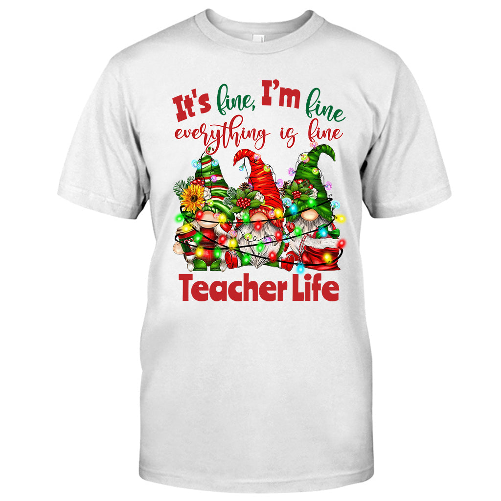 Tout va bien, je vais bien, tout va bien - T-shirt et sweat à capuche personnalisés pour enseignants