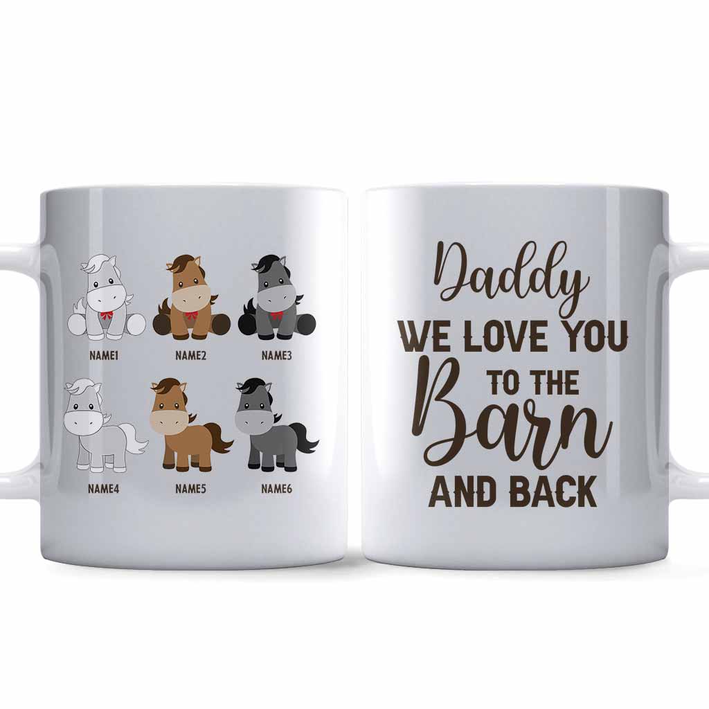 Les Petits Poneys de Papa - Cadeau sur le thème des chevaux pour papa, grand-père, mari, lui - Mug personnalisé