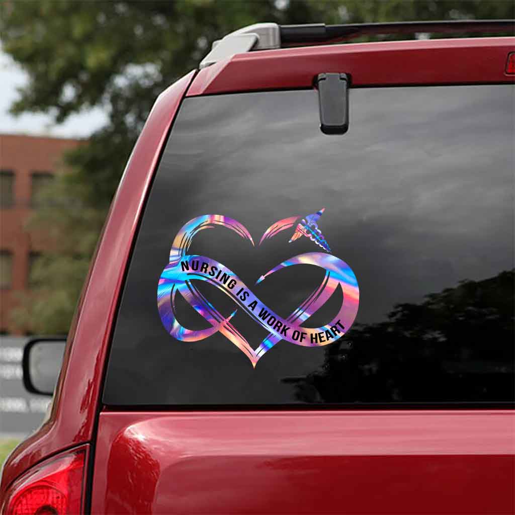 Les soins infirmiers sont un travail de cœur (autocollant complet)
