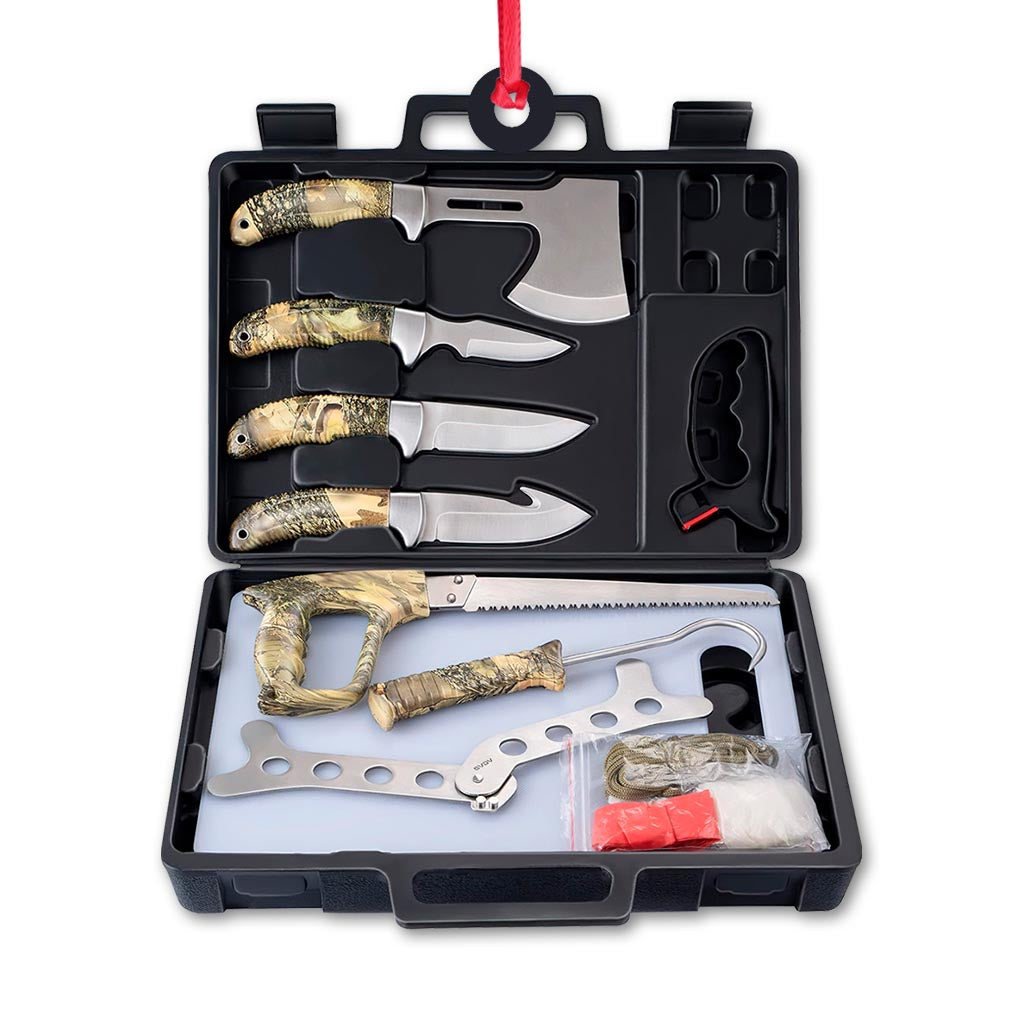 Kit de couteau de chasse - Décoration de Noël (Imprimé des deux côtés)
