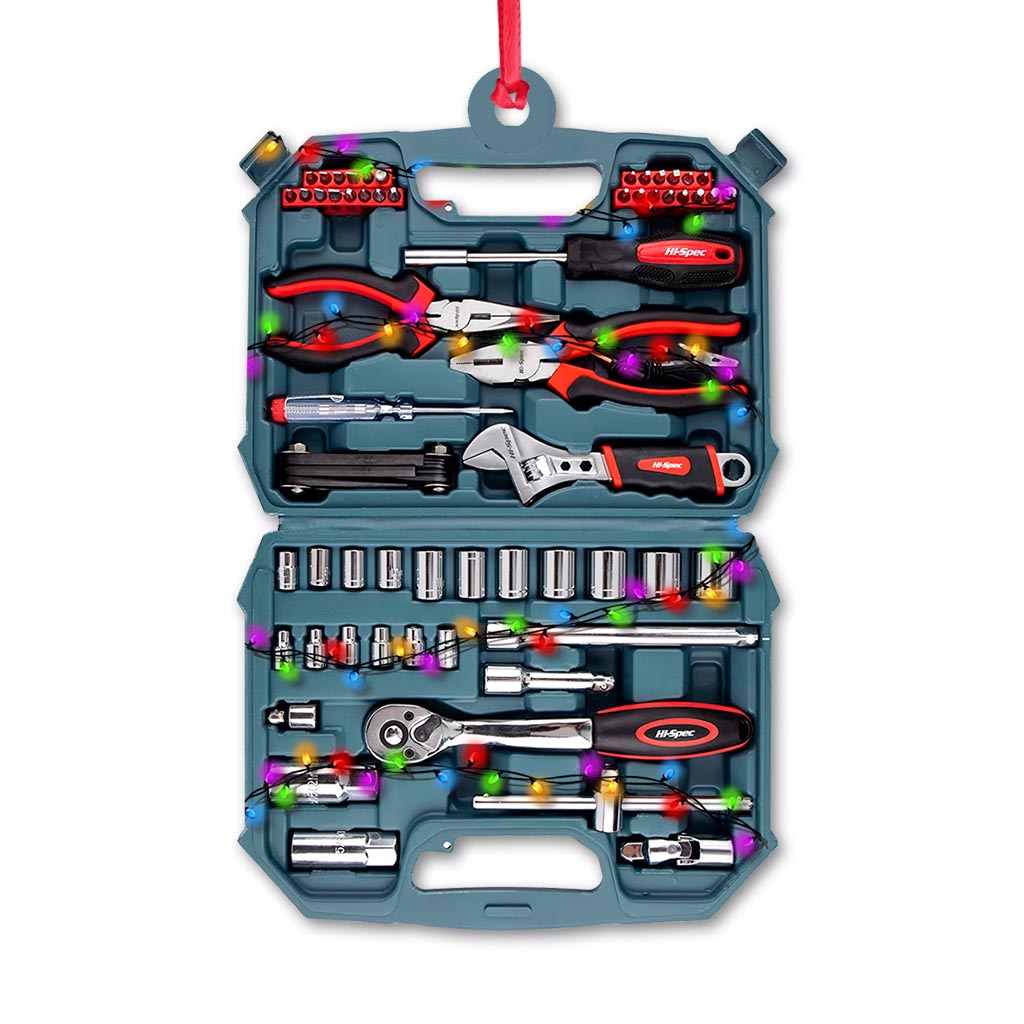 Tout ce que je veux pour Noël - Ornement de mécanicien (Imprimé des deux côtés)