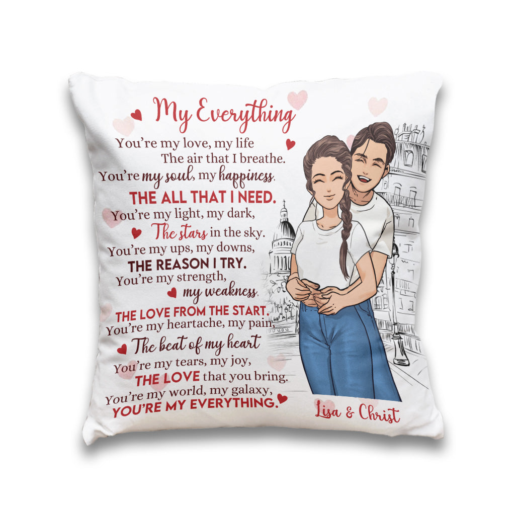 Mon Tout - Coussin décoratif personnalisé pour couple