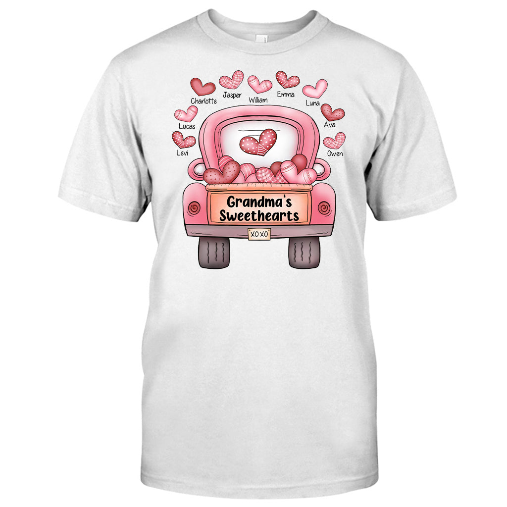 Les amoureux de grand-mère - T-shirt et sweat à capuche personnalisés pour la Saint-Valentin.