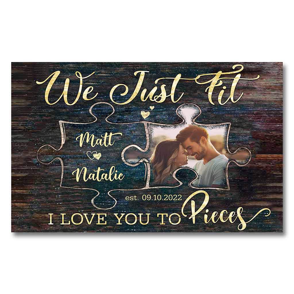 We Just Fit - Personalized Couple Poster