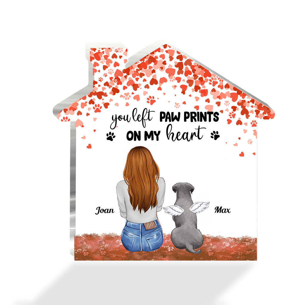 À jamais dans mon cœur - Cadeau pour la perte d'un chien - Plaque acrylique personnalisée