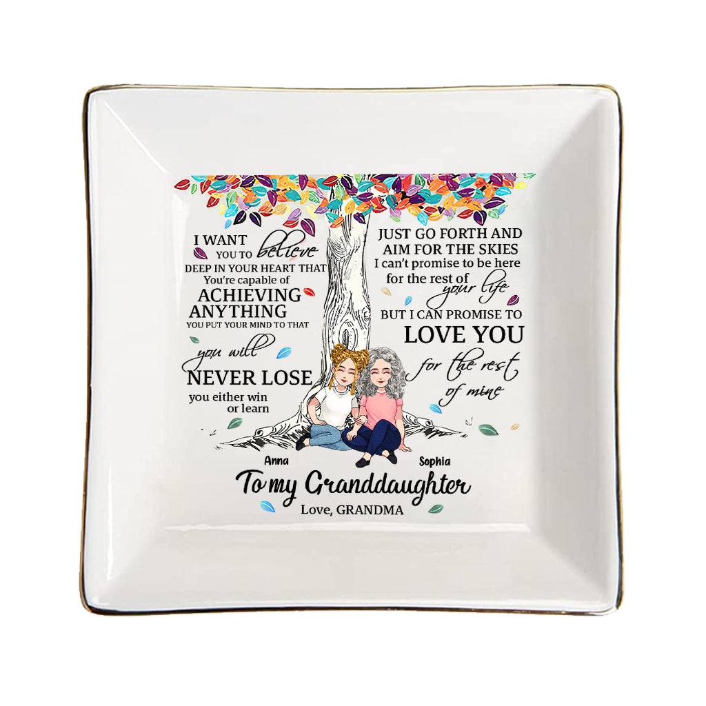 À ma petite-fille - Porte-bijoux personnalisé pour la fête des mères