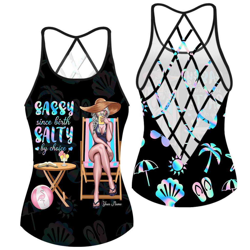 Beach Lovin' Girl - Personalized Sea Lover Cross Tank Top