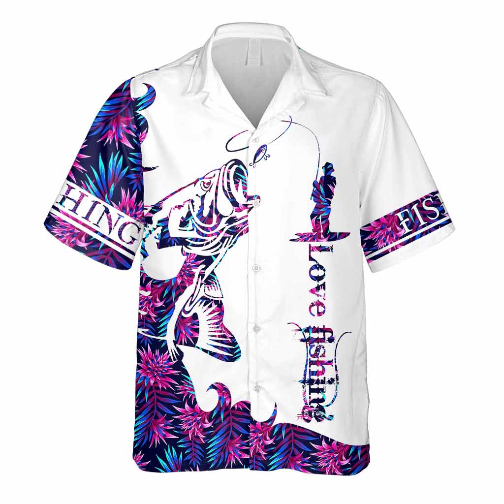 Chemise hawaïenne Love Fishing