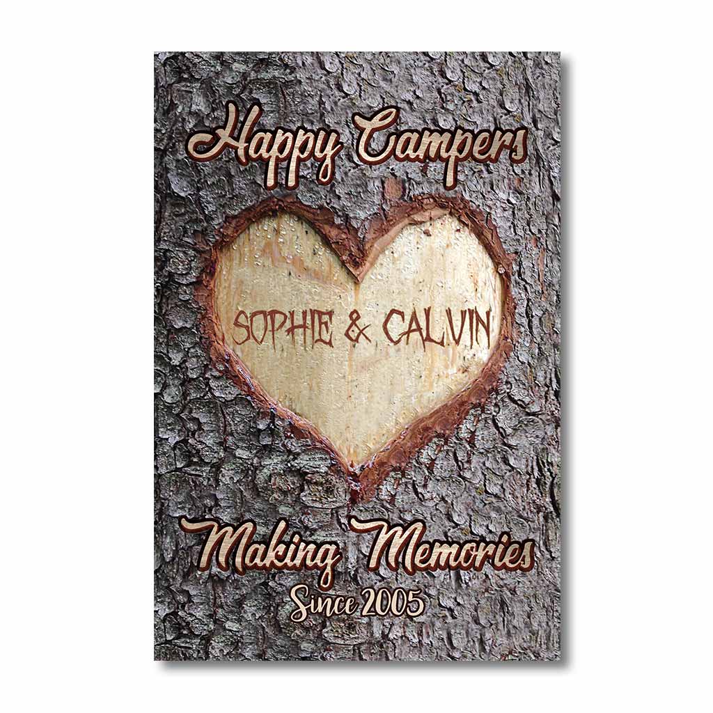 Happy Campers - Affiche de camping personnalisée