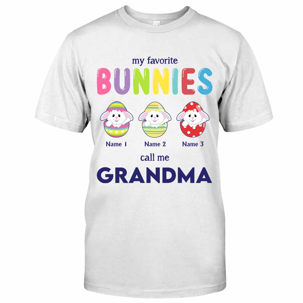 Mes lapins préférés m'appellent grand-mère - T-shirt et sweat à capuche personnalisés pour la fête des mères et Pâques