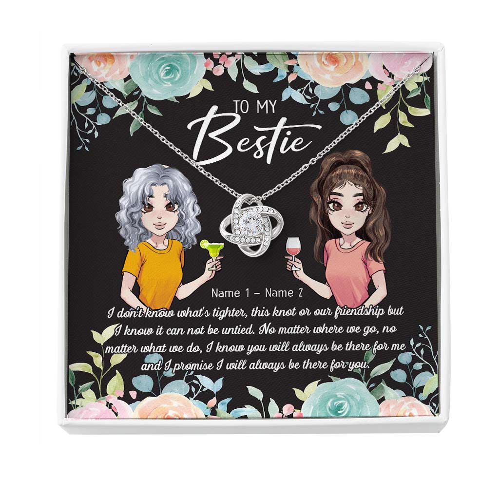 L'amitié est un nœud - Collier personnalisé nœud d'amour pour meilleure amie