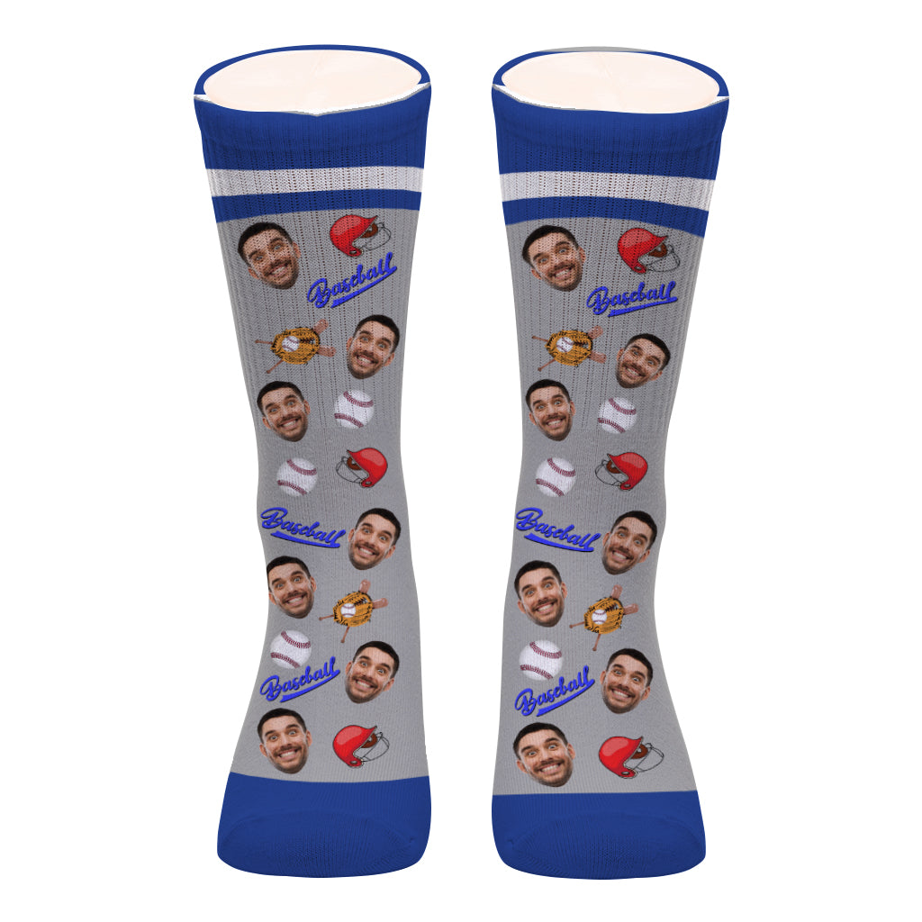 Je regarde du baseball - Chaussettes de baseball personnalisées