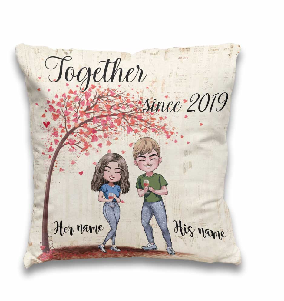 Ensemble - Coussin décoratif personnalisé pour couple