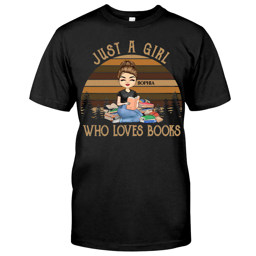 Juste une fille qui aime les livres - T-shirt et sweat à capuche personnalisés sur le thème des livres