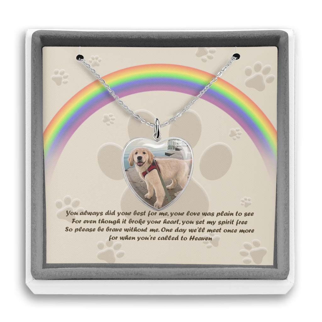 Ne pleure pas pour moi, maman - Collier pendentif cœur de chien personnalisé pour la fête des mères