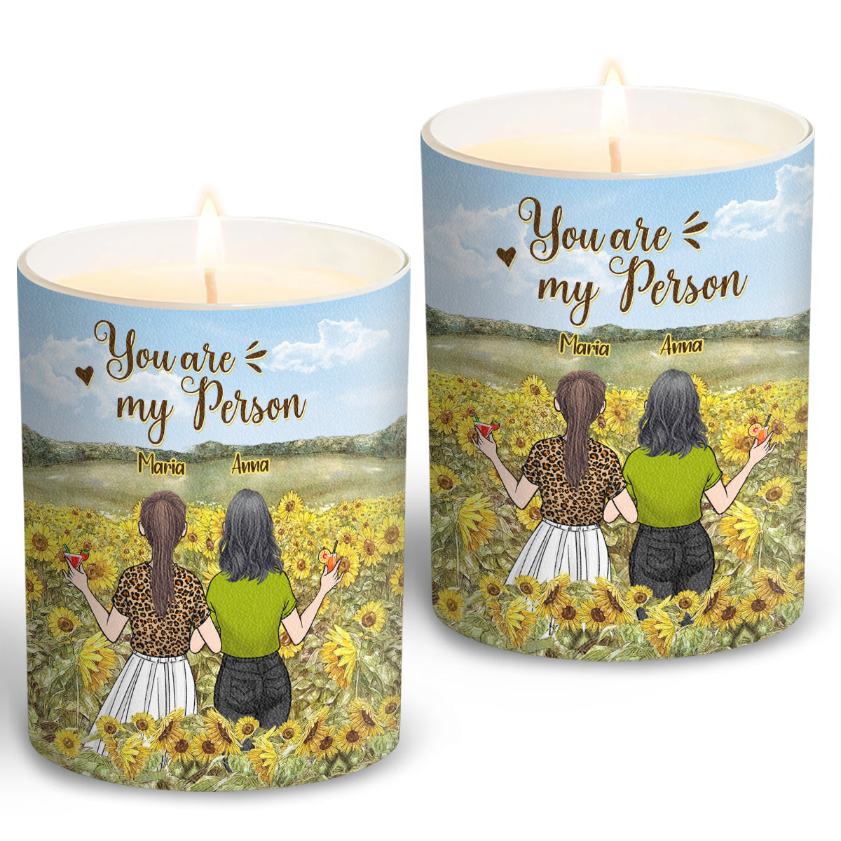 You Are My Person - Personalized Bestie Candle With Wooden Lid