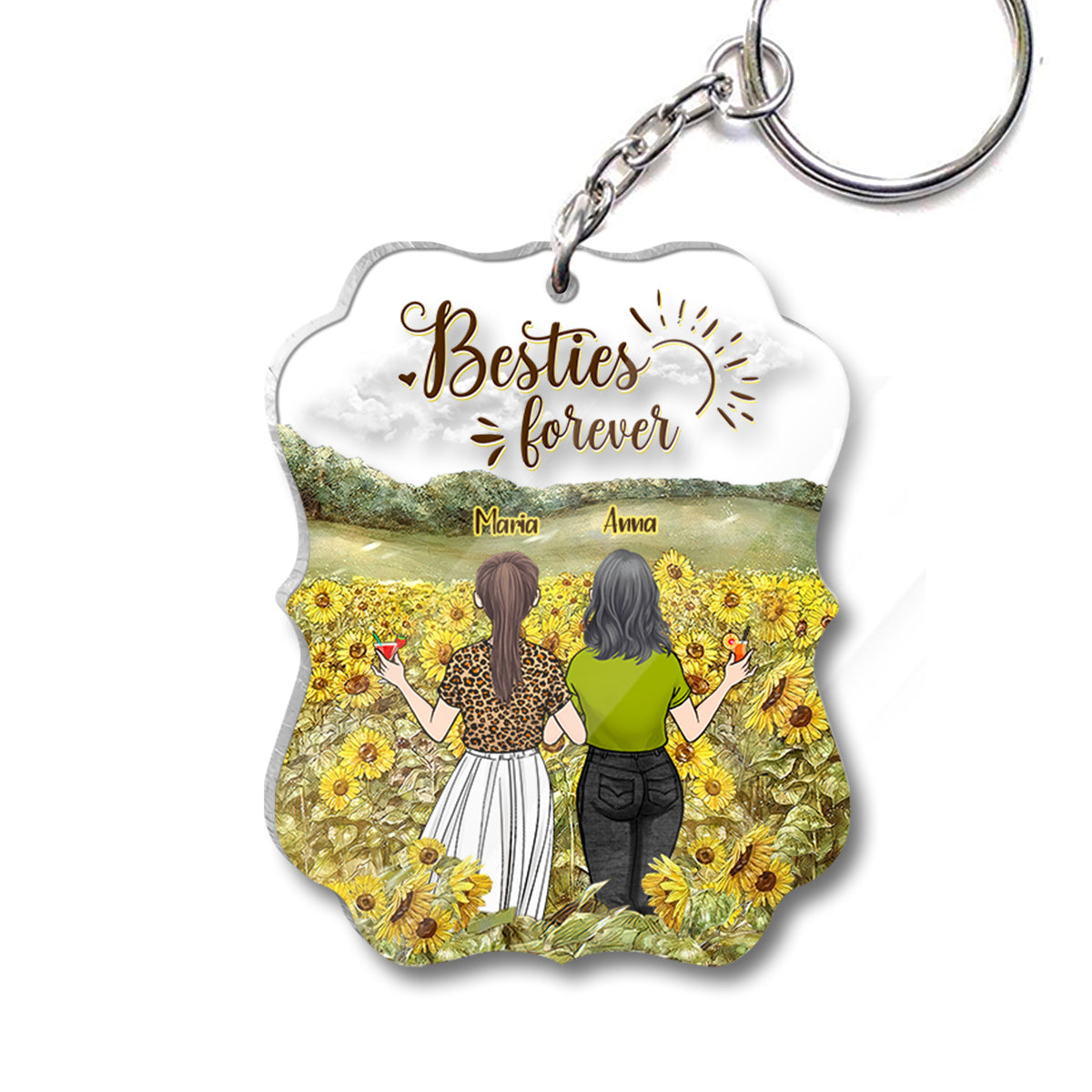 Bestie Forever - Bestie gift for sister - Personalized Keychain