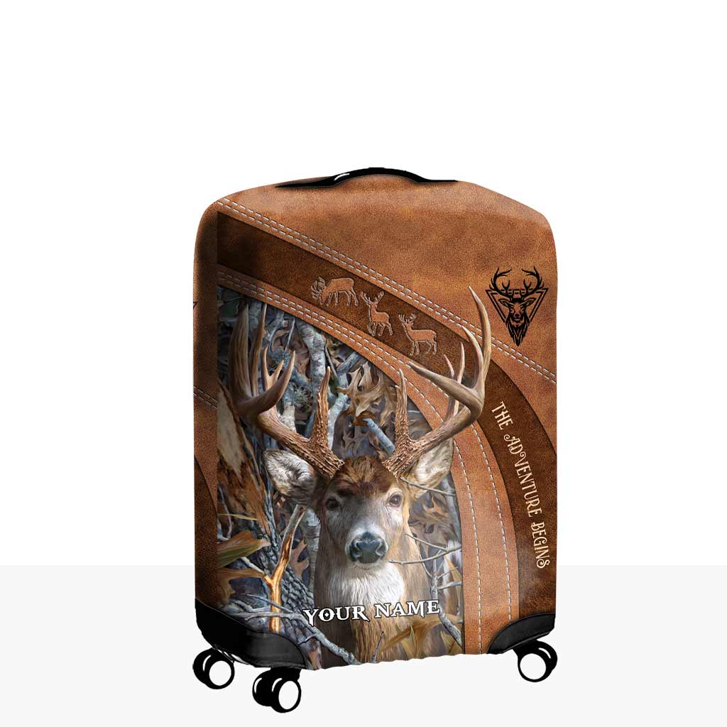 L'aventure commence - Housse de bagage de chasse personnalisée avec imprimé motif cuir