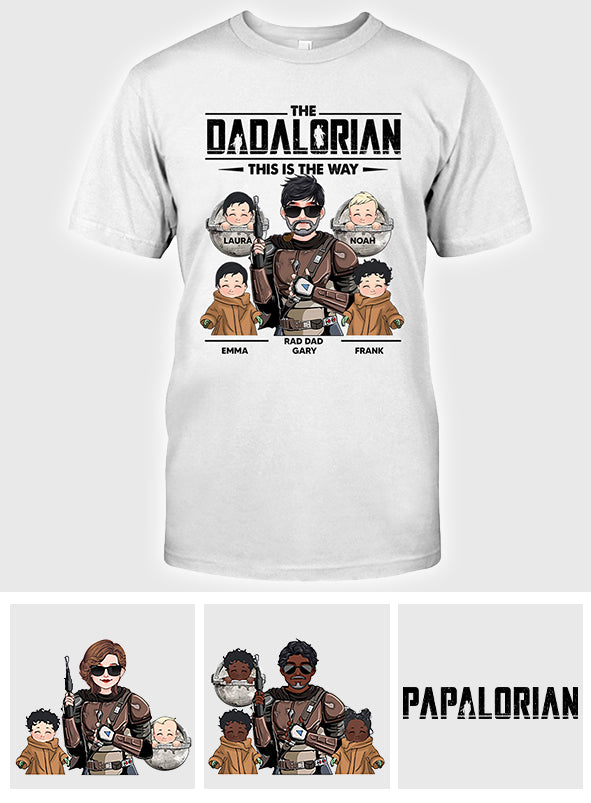 C'est comme ça que Dadalorian Mamalorian - T-shirt et sweat à capuche personnalisés pour papa