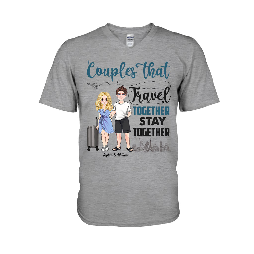 Couple qui voyage ensemble - T-shirt et sweat à capuche de voyage personnalisés