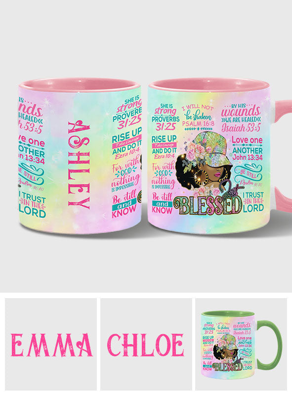 Mug personnalisé « Femme noire fière » avec accent afro-américain