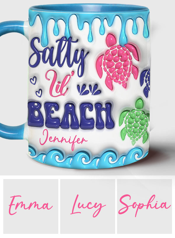 Mug gonflable personnalisé à motif tortue pour les amoureux des tortues de Salty Lil' Beach