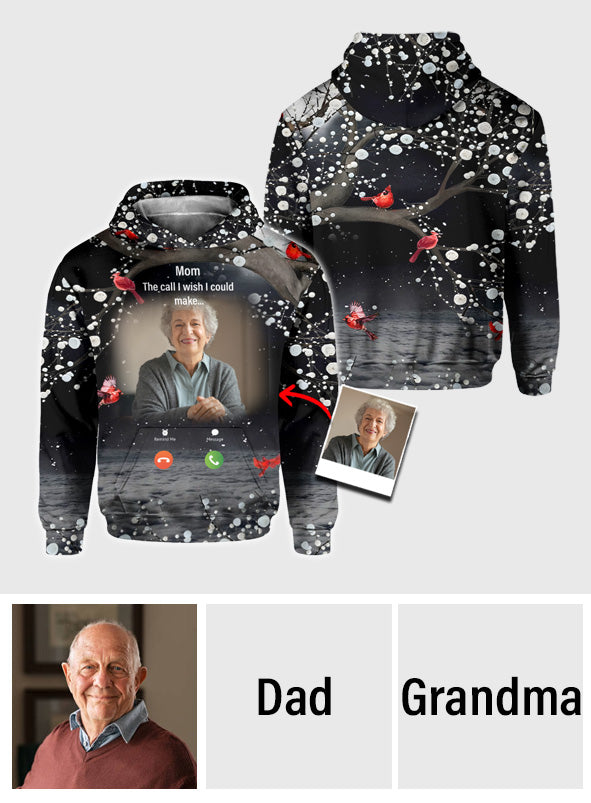 Any Title The Call I wish I Could Make - Personalized Memorial All Over Shirt