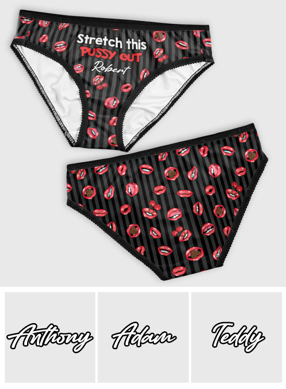 Étirez ce vagin - Culottes pour femmes personnalisées avec bordure en dentelle pour couples