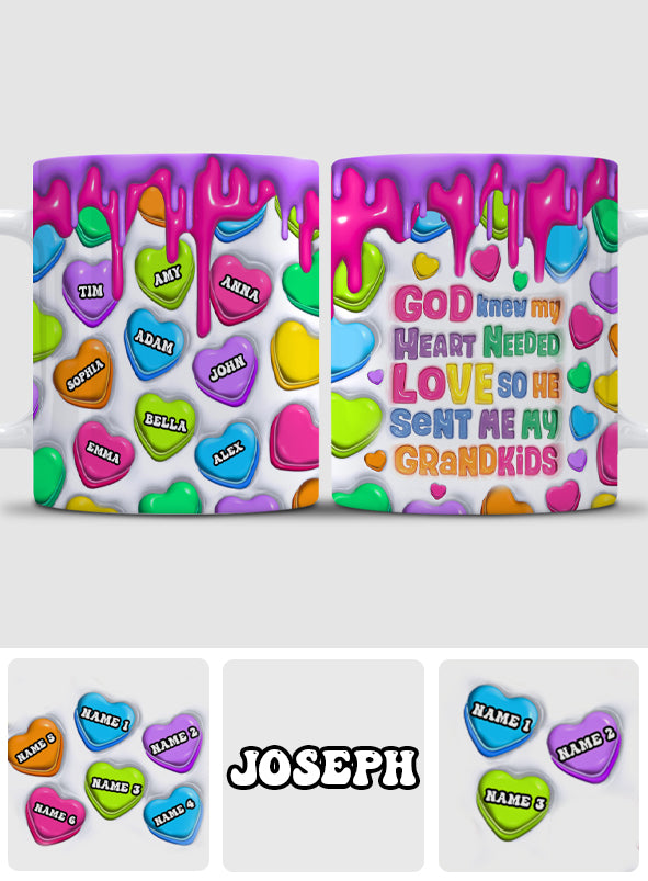 Dieu savait que mon cœur avait besoin d'amour - Mug personnalisé pour grand-mère