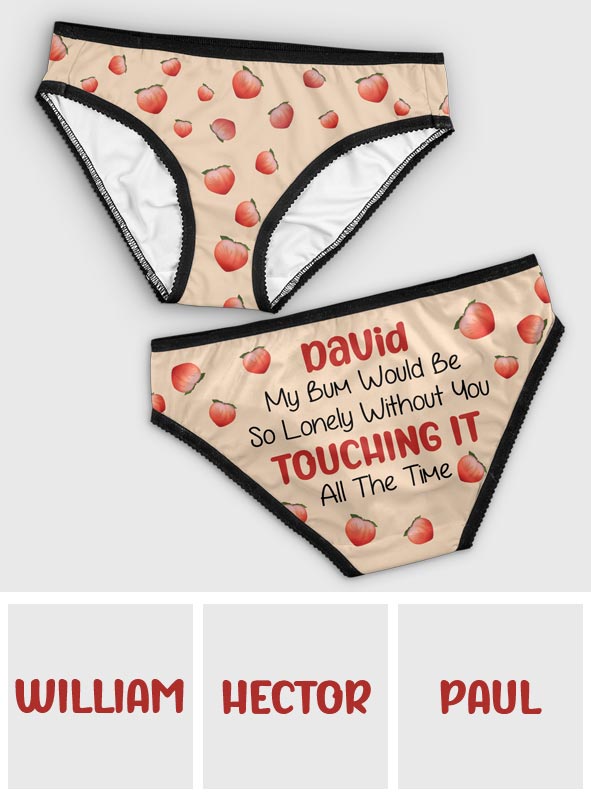 Culottes pour femmes avec bordure en dentelle personnalisée pour couples - À toucher sans cesse