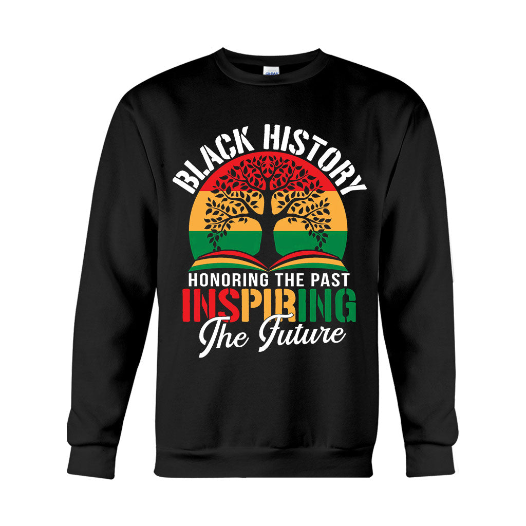 Black History Honoring The Past Inspiring The Future - Personalized African American T-shirt And Hoodie
