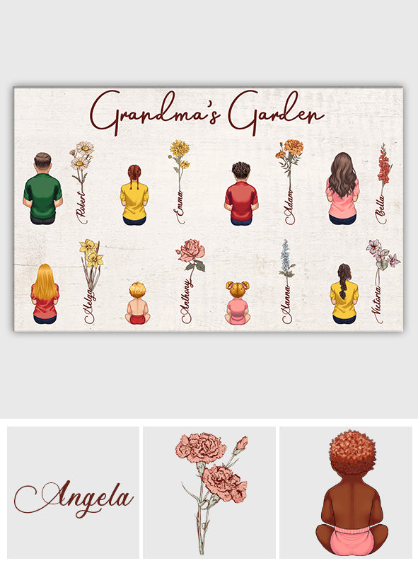 Le jardin de grand-mère - Toile et affiche personnalisées pour grand-mère
