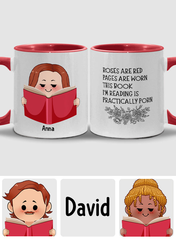 Ce livre que je lis est pratiquement de la pornographie - Mug personnalisé à motif de livre