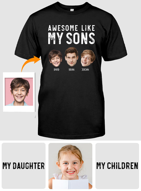 Génial comme mes enfants - T-shirt et sweat à capuche personnalisés pour papa