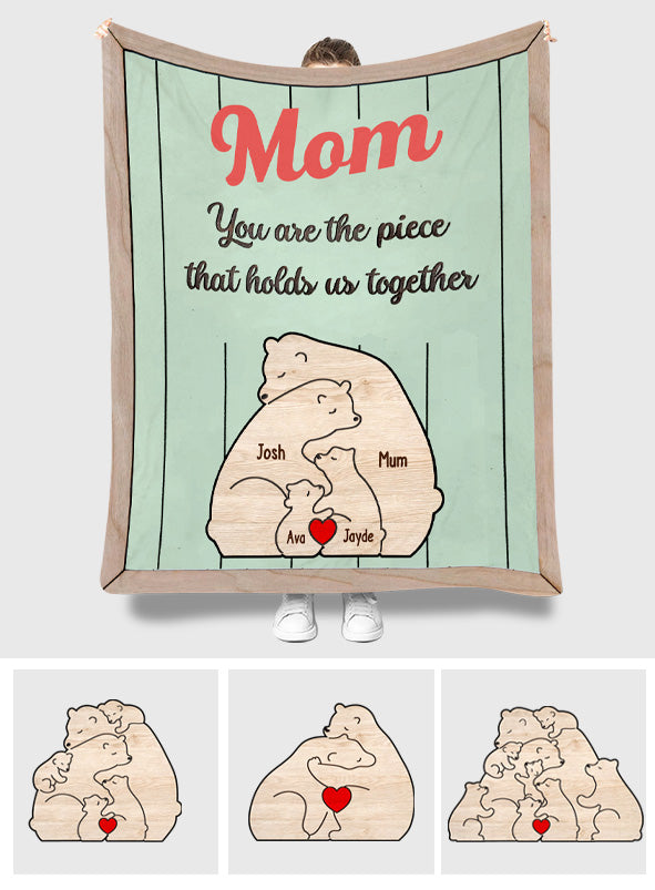 Tu es le pilier de notre couple, Maman Ours - Couverture personnalisée pour maman