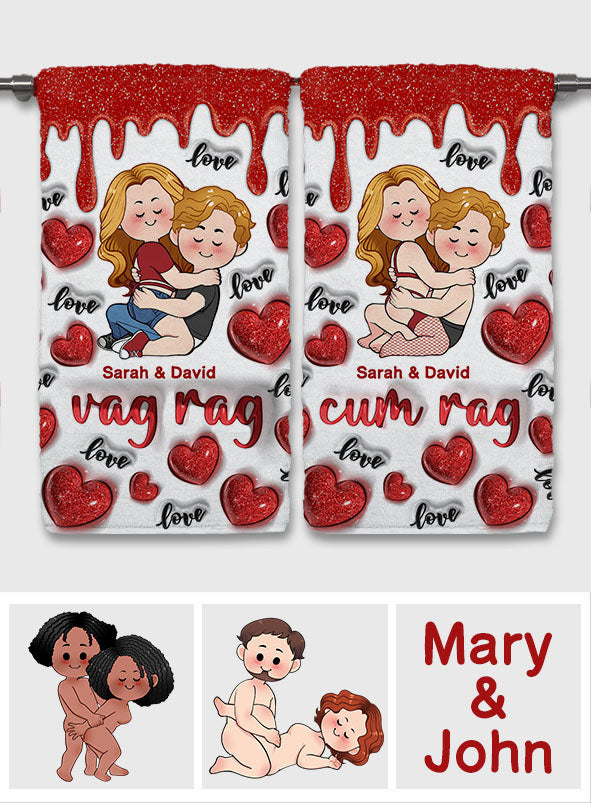 Je t'aime - Serviette personnalisée pour couple