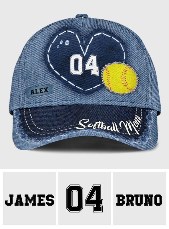 Maman de joueuse de softball - Casquette Softball Classic personnalisée