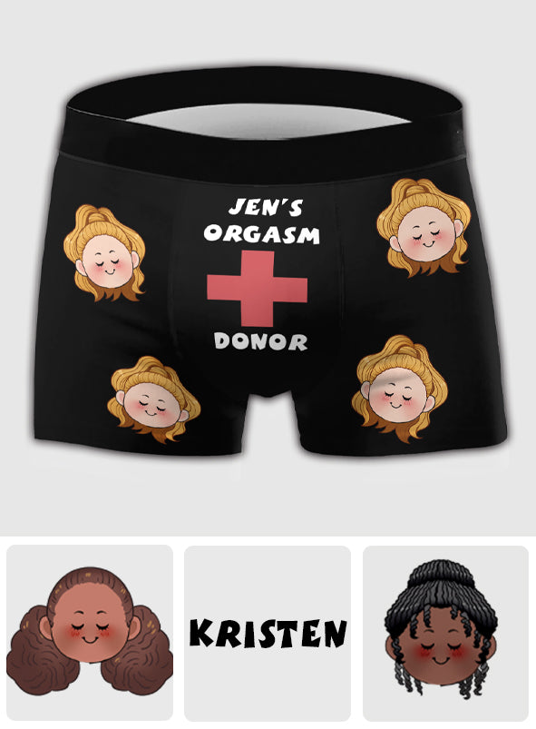 Donateur humoristique - Boxers personnalisés pour couples d'hommes