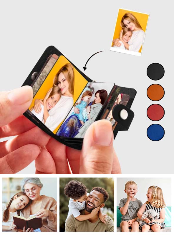 Mini Photobook Leather Keychain - Personalized Book
