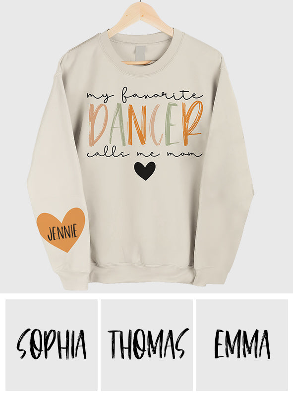 Ma danseuse préférée m'appelle maman, quel que soit son surnom - T-shirt personnalisé style ballet