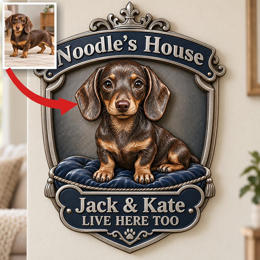 Personalized Custom Photo Dachshund 3D Cut Metal Sign - Dog Lover Gift for Home Decor
