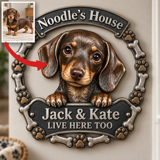 Personalized Custom Photo Dachshund 3D Cut Metal Sign - Dog Lover Gift for Home Decor