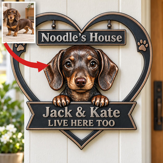 Personalized Custom Photo Dachshund 3D Cut Metal Sign - Dog Lover Gift for Home Decor