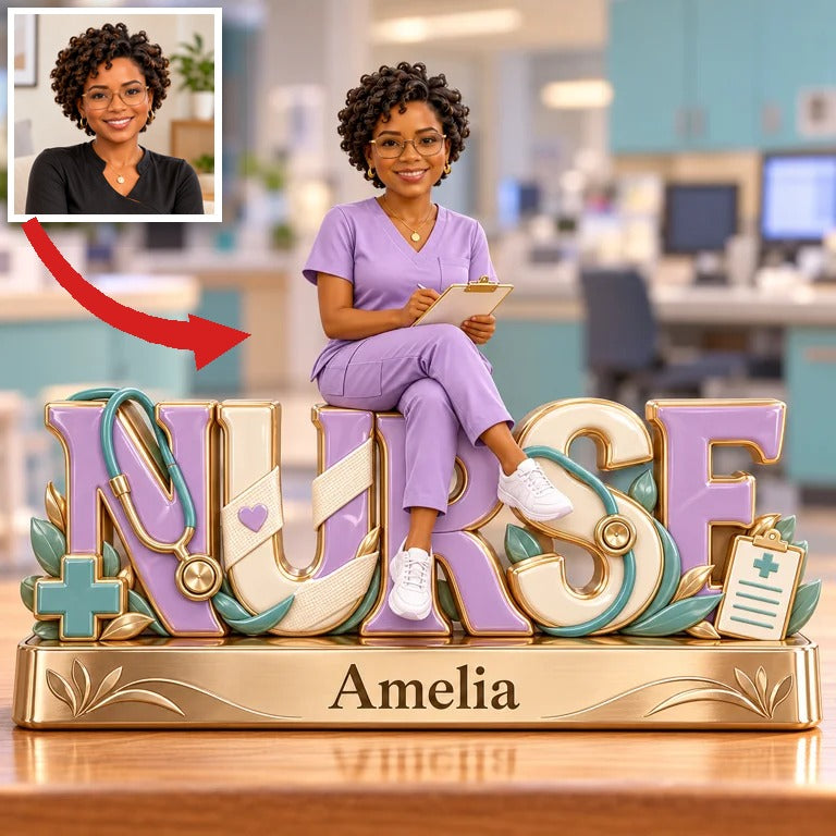 Personalized Custom Photo Nurse Custom Shaped Acrylic Plaque - Gift for Women