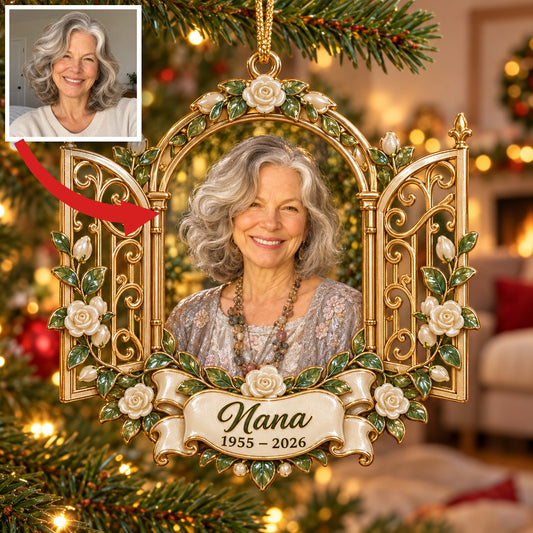 Ornement de Noël Mémorial Personnalisé Photo - En Mémoire de Grand-Mère