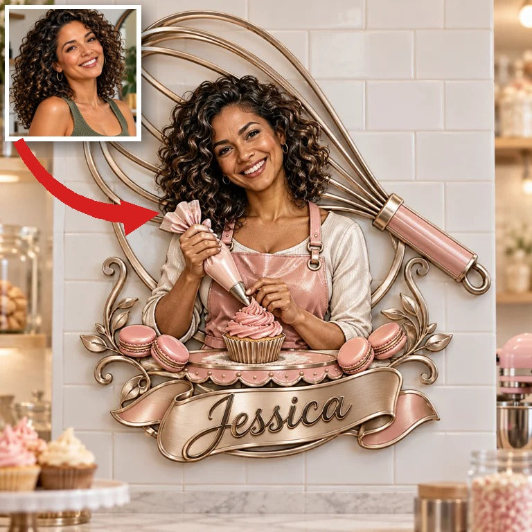 Personalized Custom Photo Baking 3D Cut Metal Sign - Gift for Women