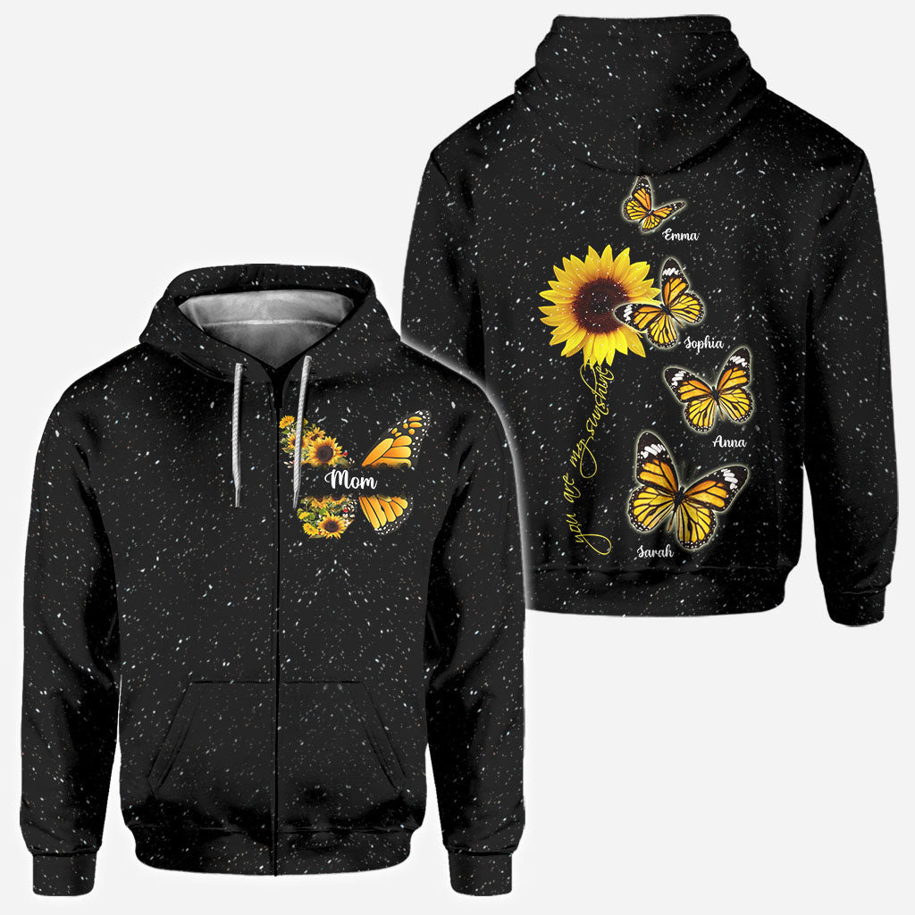Tu es mon rayon de soleil - Cadeau pour maman, grand-mère - T-shirt personnalisé intégral