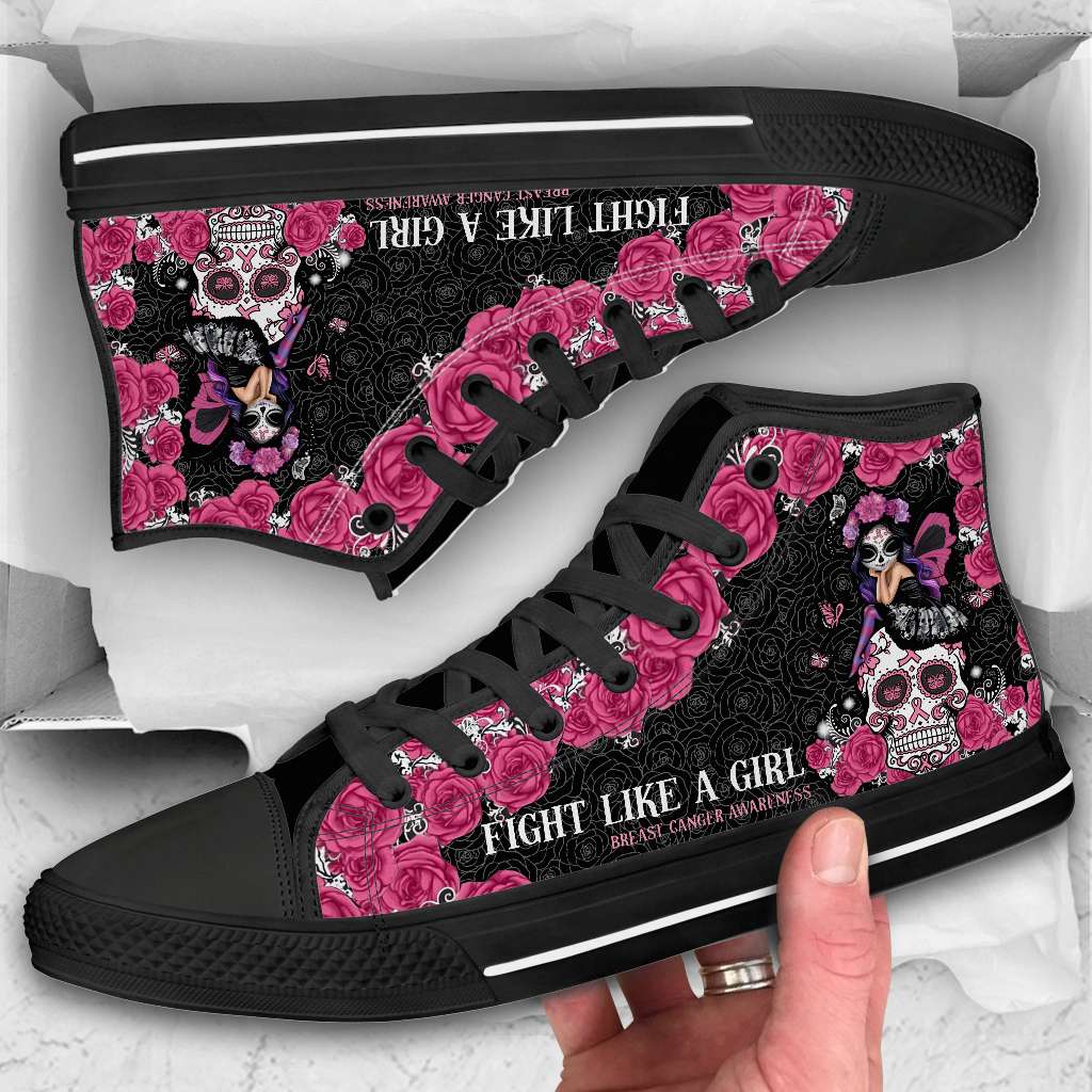 Chaussures montantes de sensibilisation au cancer du sein « Fight Like A Girl » 0622