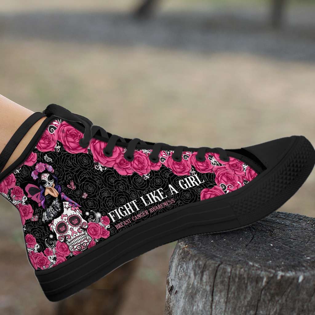 Chaussures montantes de sensibilisation au cancer du sein « Fight Like A Girl » 0622